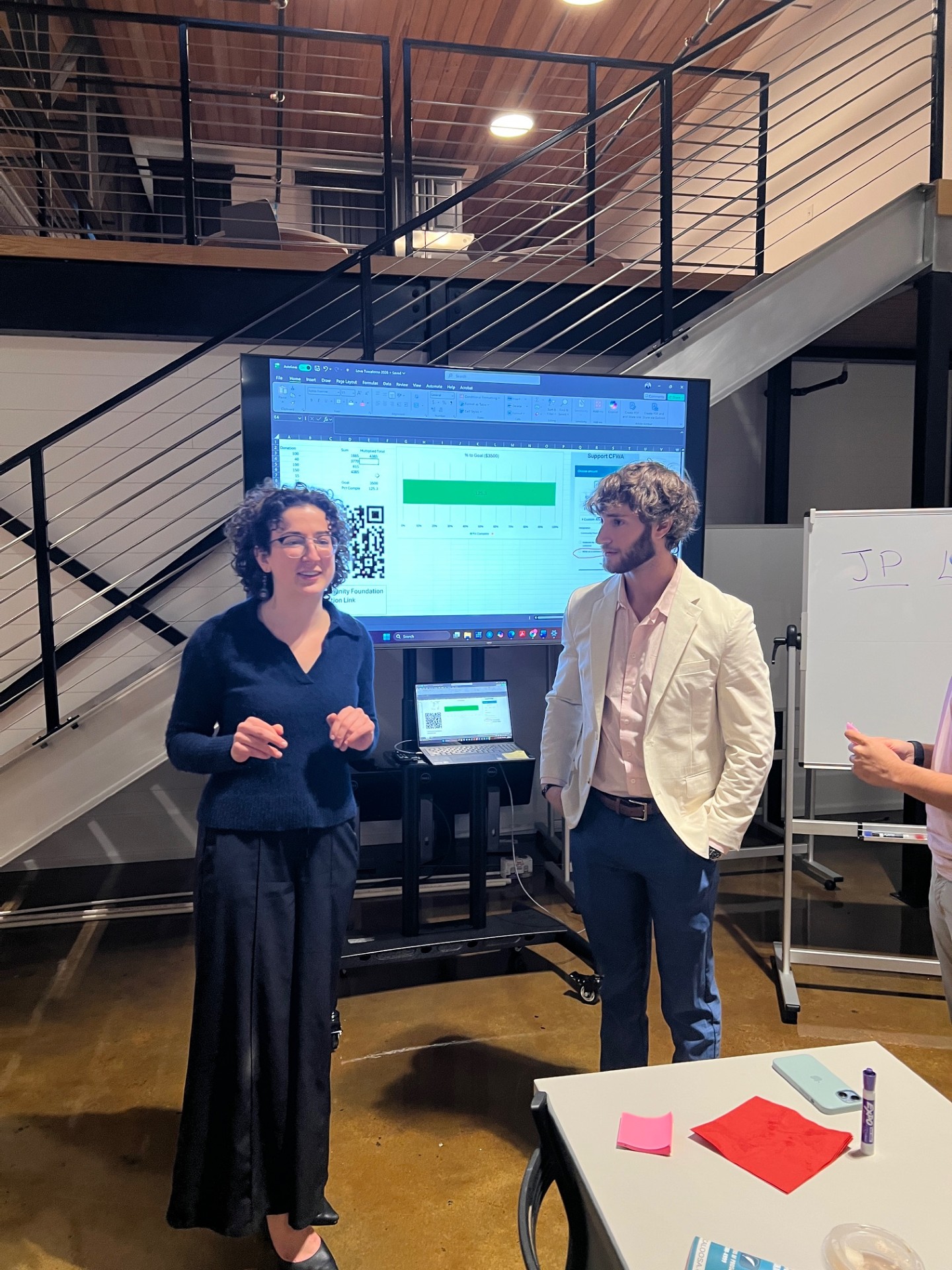 CFWA partner and co-director presenting at the event